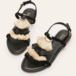 Boden Sarah Fringe Flat Sandals